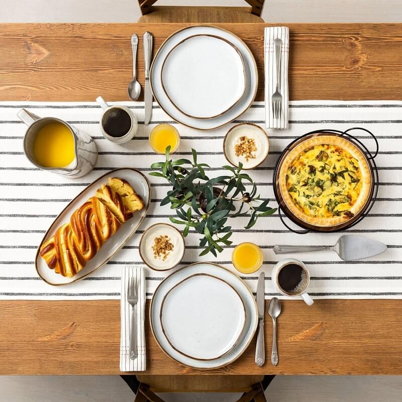Table Runner Oversized Simple Stripe Black/Orange from Hearth & Hand™ with Magnolia, $24.99, at Target Table runner- Favorite Hacks from Target