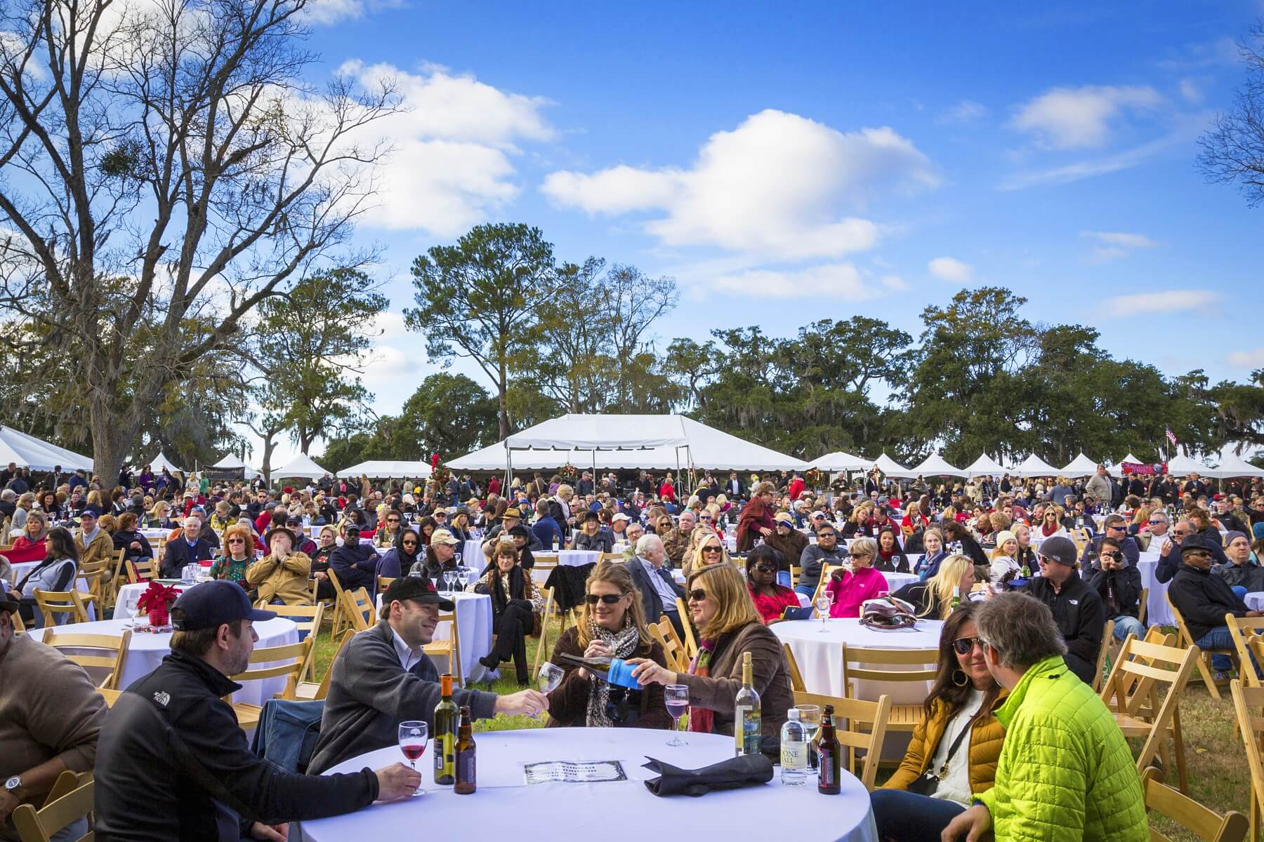 Wine Under the Oaks- December events in Charleston