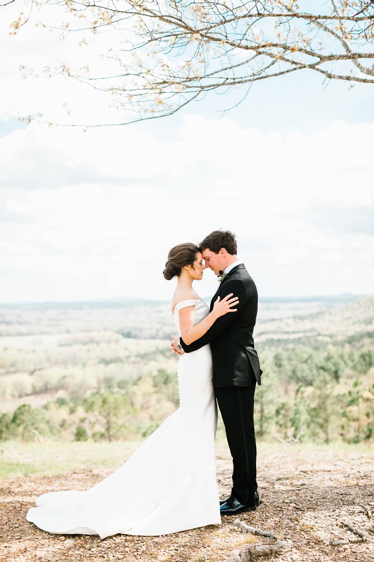 Trey actually had to cancel his first blind date with Kerry. Luckily she graciously was willing to reschedule—these two make the sweetest pair! First-look moment bride and groom