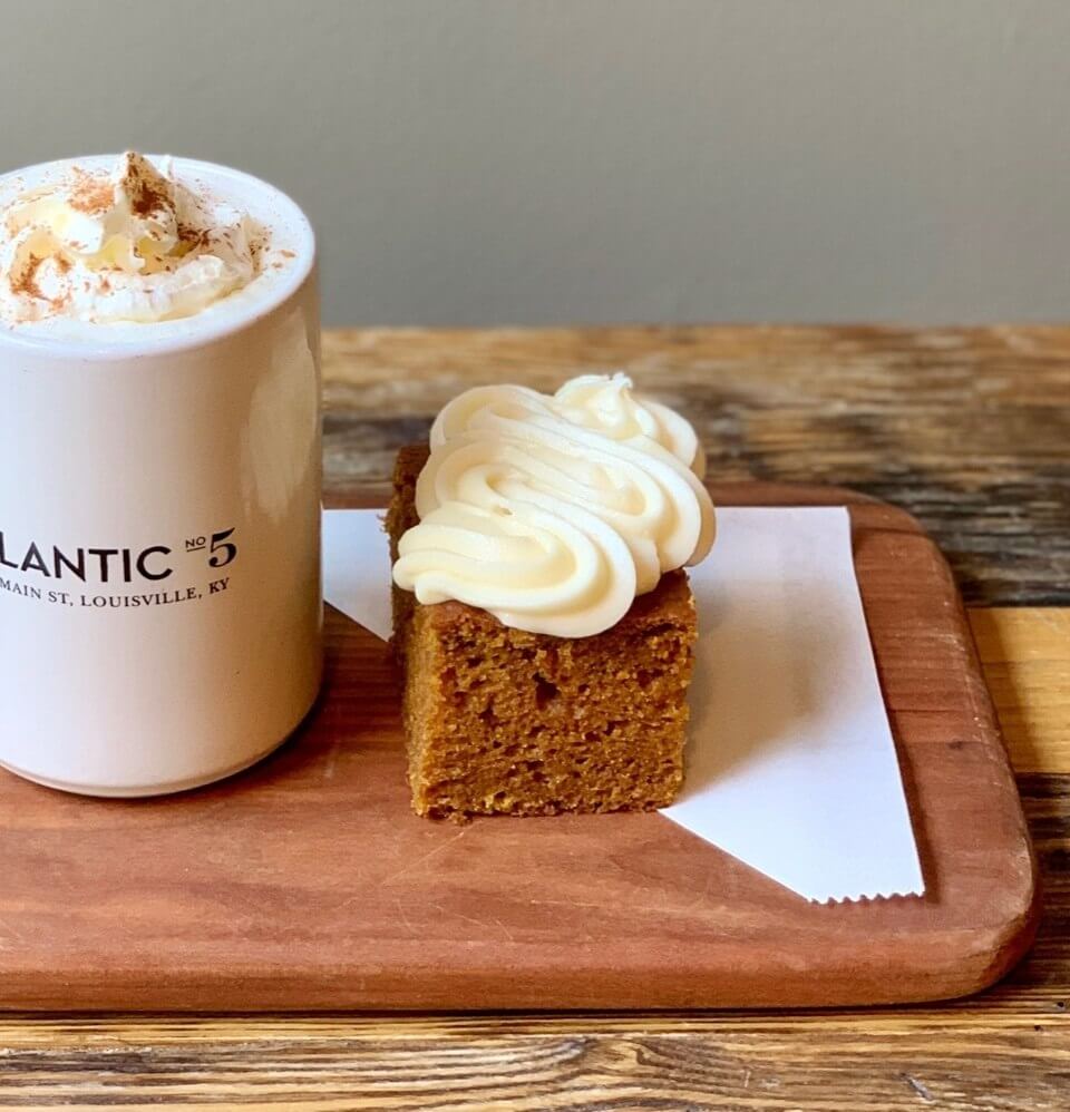 Pumpkin Bars with Cream Cheese Frosting from Atlantic No. 5 and Rebecca Johnson | Image: Brian Johnson Fall pumpkin recipes - Pumpkin Bars with Cream Cheese Frosting
