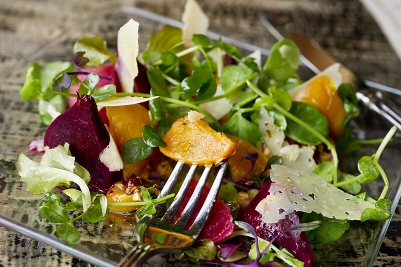 Beet Salad with Candied Orange Rind and Marcona Almonds
