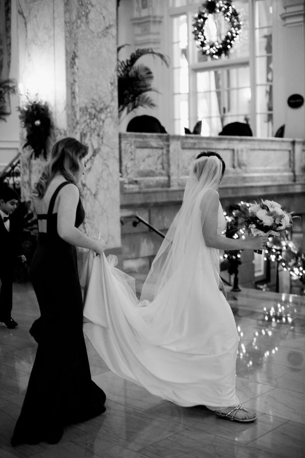 The holiday decor made the evening feel dreamy and angelic. holiday decor