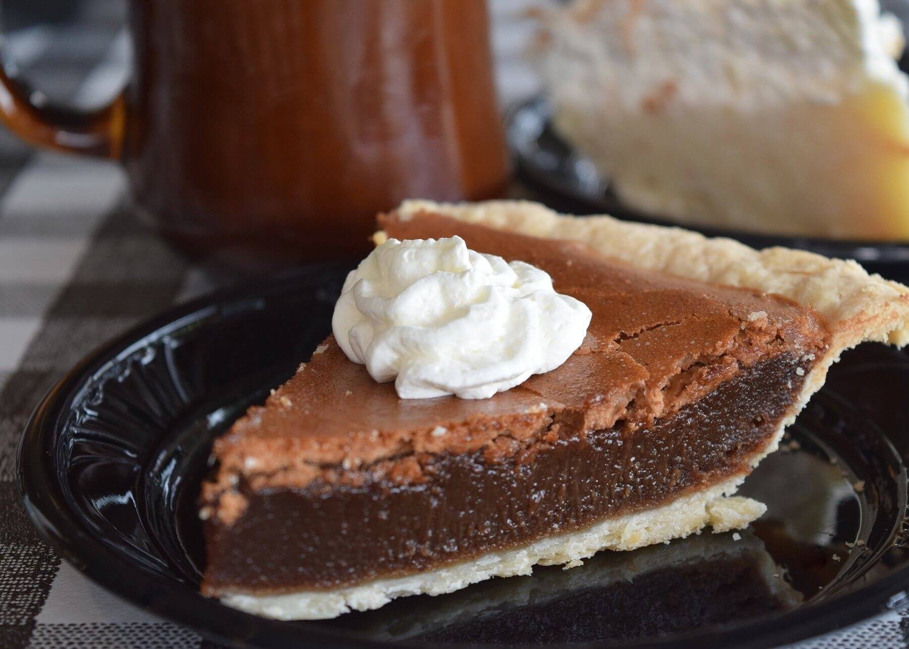 This chocolate chess pie makes our mouths water. Image: Irondale Cafe Chocolate pie from Irondale Cafe