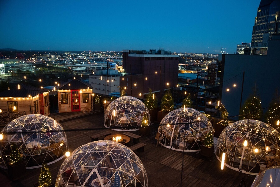 Bobby's nordic winter village looks like the perfect atmosphere for a festive New Year's Eve. Image: Bobby Hotel Bobby Hotel Nordic Winter Village