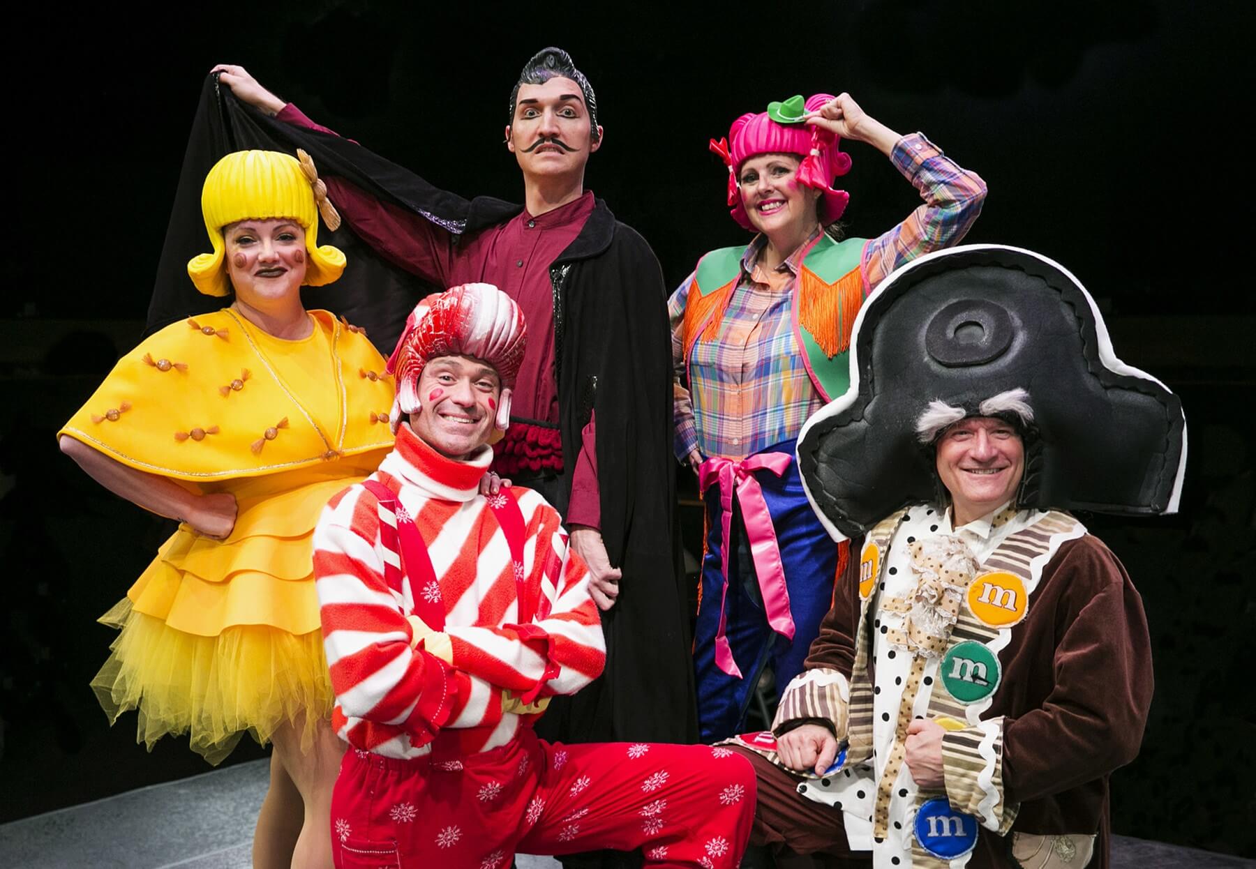 Christmas in Candyland. Image: Derby Dinner Playhouse. Derby Dinner Playhouse troupe- Louisville festive events