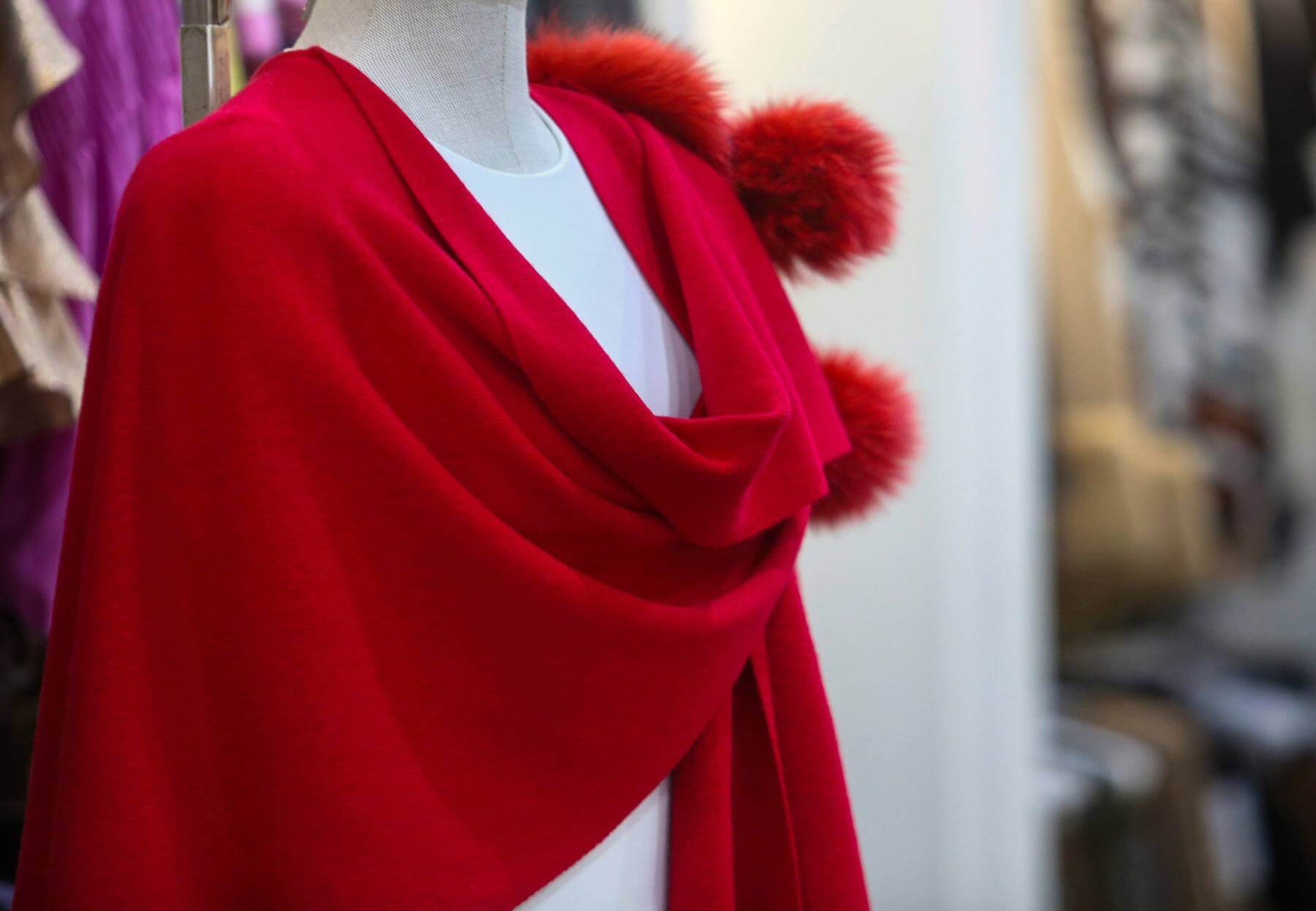 cozy red wrap
