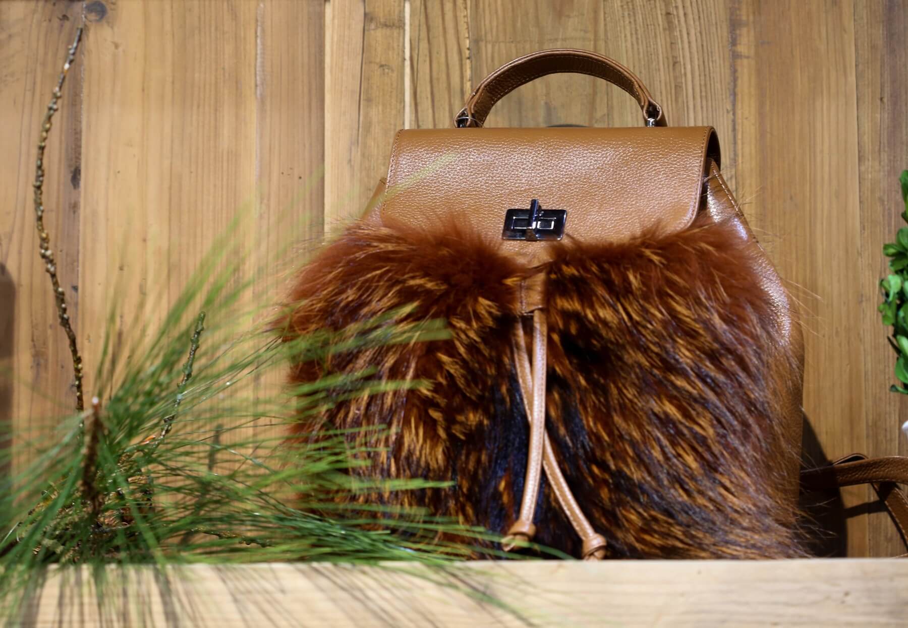 Furry handbag
