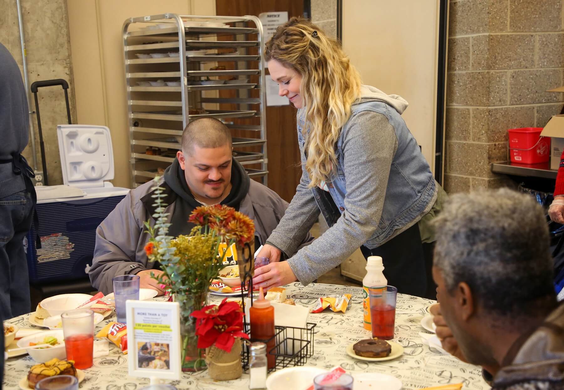 Maggie serving at Room in the Inn