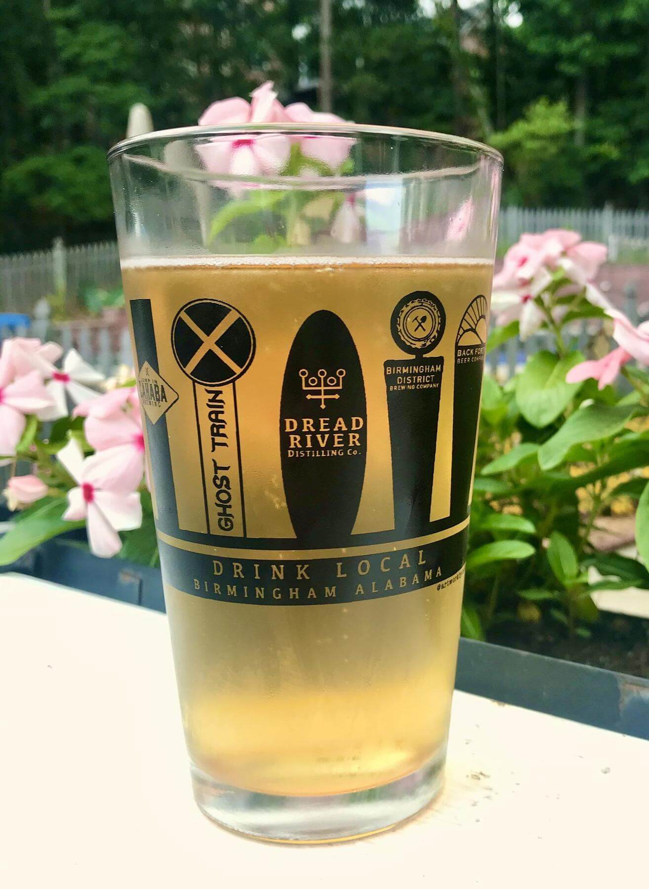 Pint glass, $10, from Art by Kaitlin | Image: Art by Kaitlin Birmingham breweries pint glass created by Art by Kaitlin