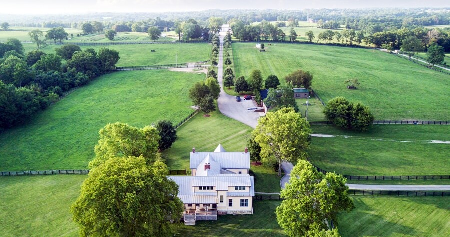 Aerial view of Ashbourne Farms