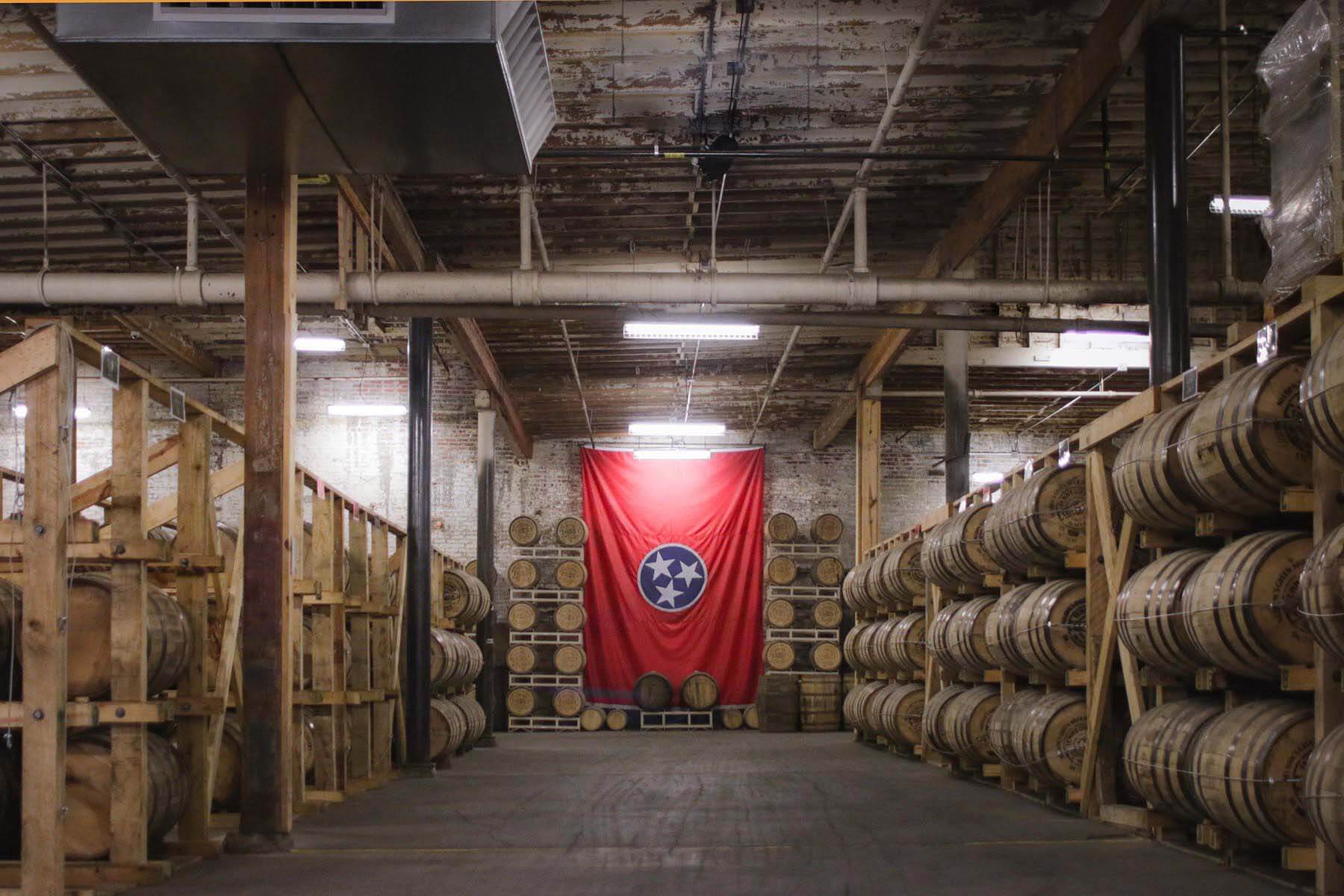 Nashville flag in the present-day Nelson's Green Brier Distillery, after Prohibition