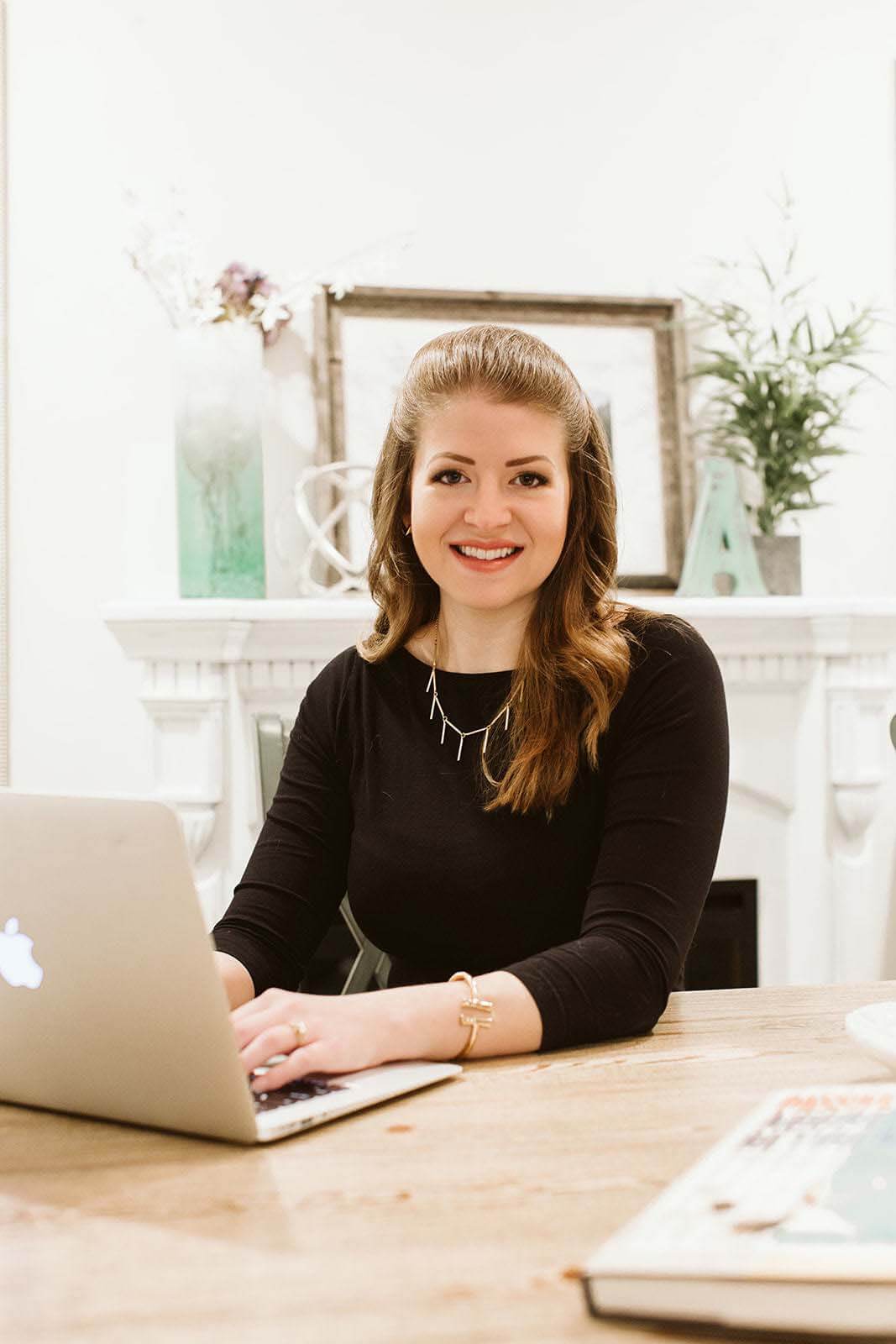 Money Honey author, Rachel Richards, at her computer