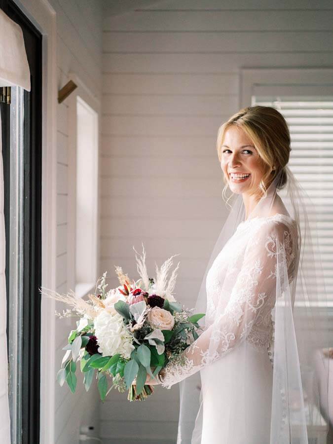 We just can't get over this bouquet and this gorgeous bride. The bride and her flower bouquet
