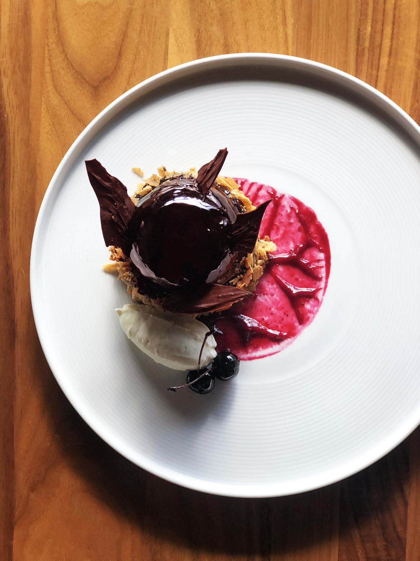 Milk chocolate dessert from Mane & Rye Dinerant