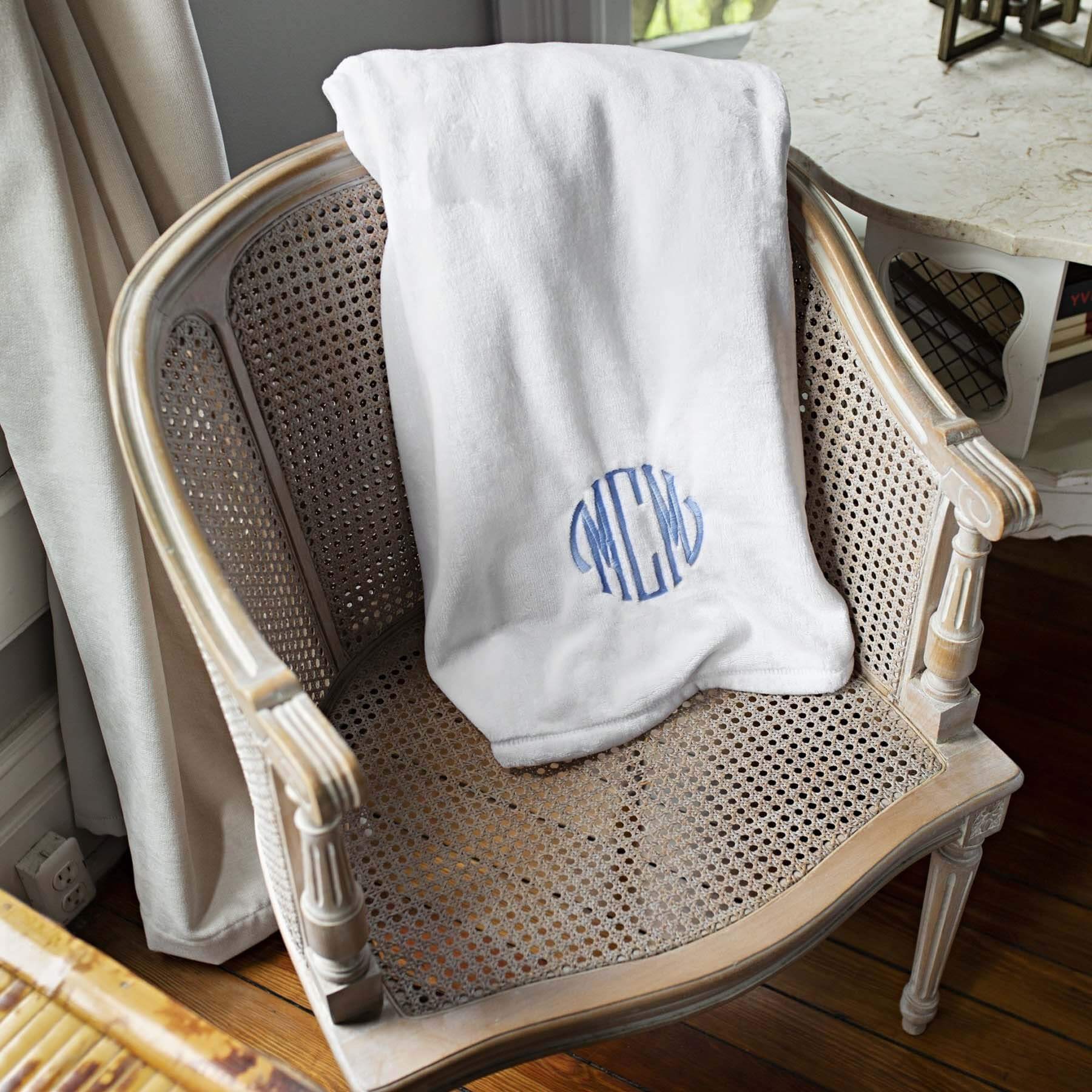 Microfleece throw, $52, at SB Shop Microfleece throw