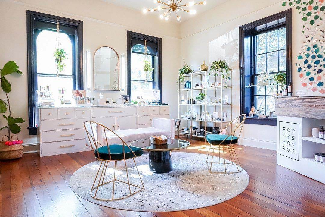 Sunny interior of Poppy & Monroe