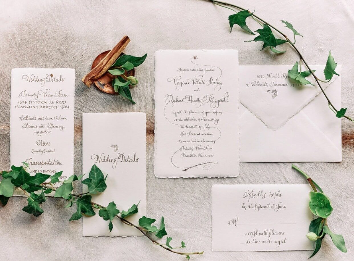Invitation suite from Valorie Ward Calligraphy