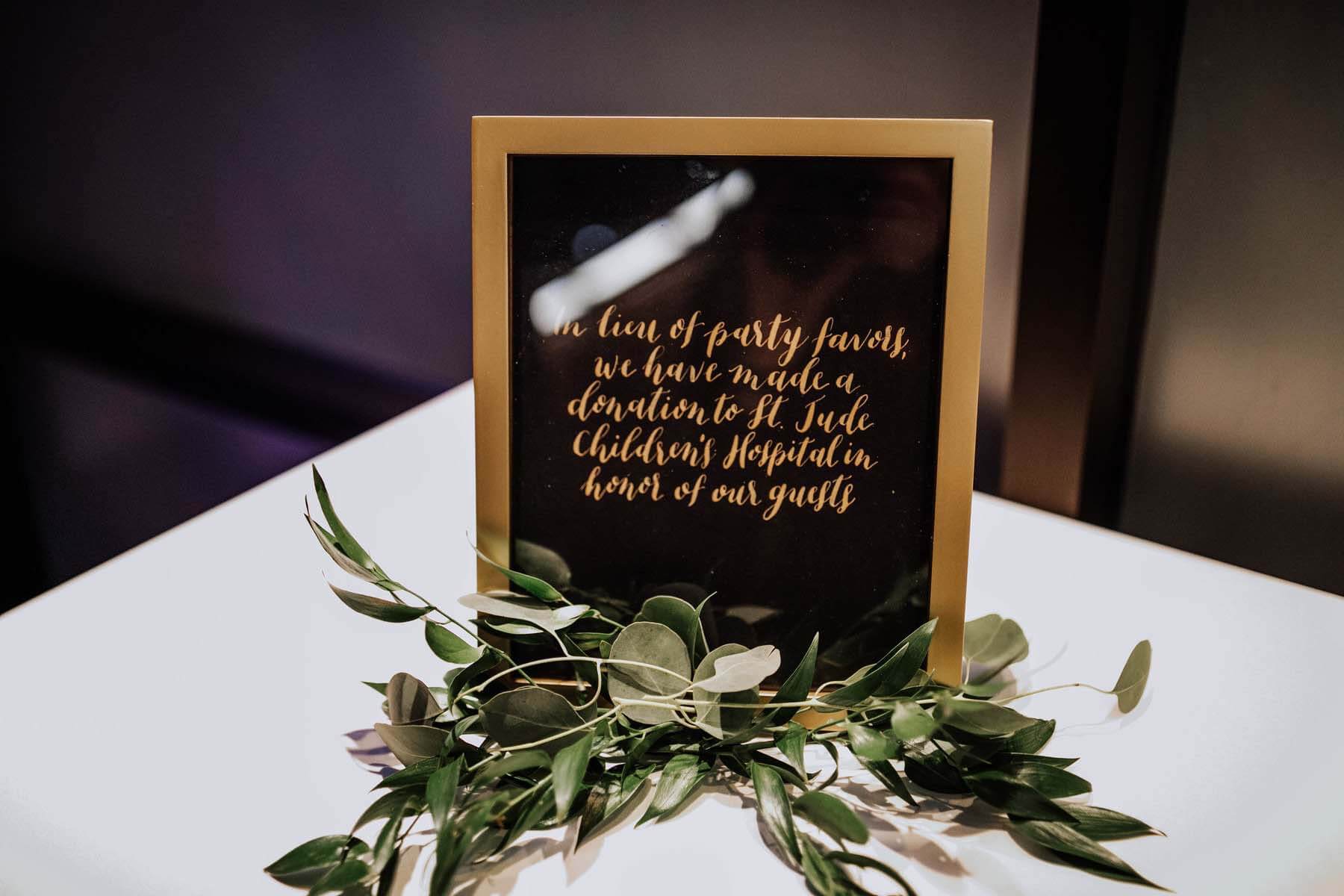 donation rather than send home gifts at wedding for trend in 2020