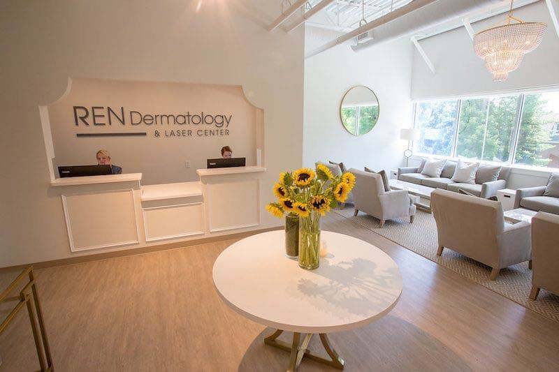 Dr. Anna Land of Ren Dermatology says the most common type of hair loss is androgenetic alopecia, a condition where hair is lost in a well-defined pattern. Lobby of Ren Dermatology & Laser Center in Nashville