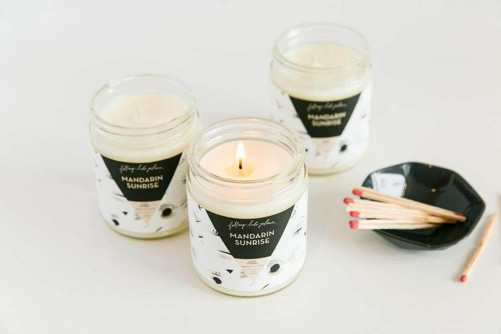 Candles, $20 each, at Falling Into Place | Image: Falling Into Place FINDS Memphis February: Falling Into Place candles