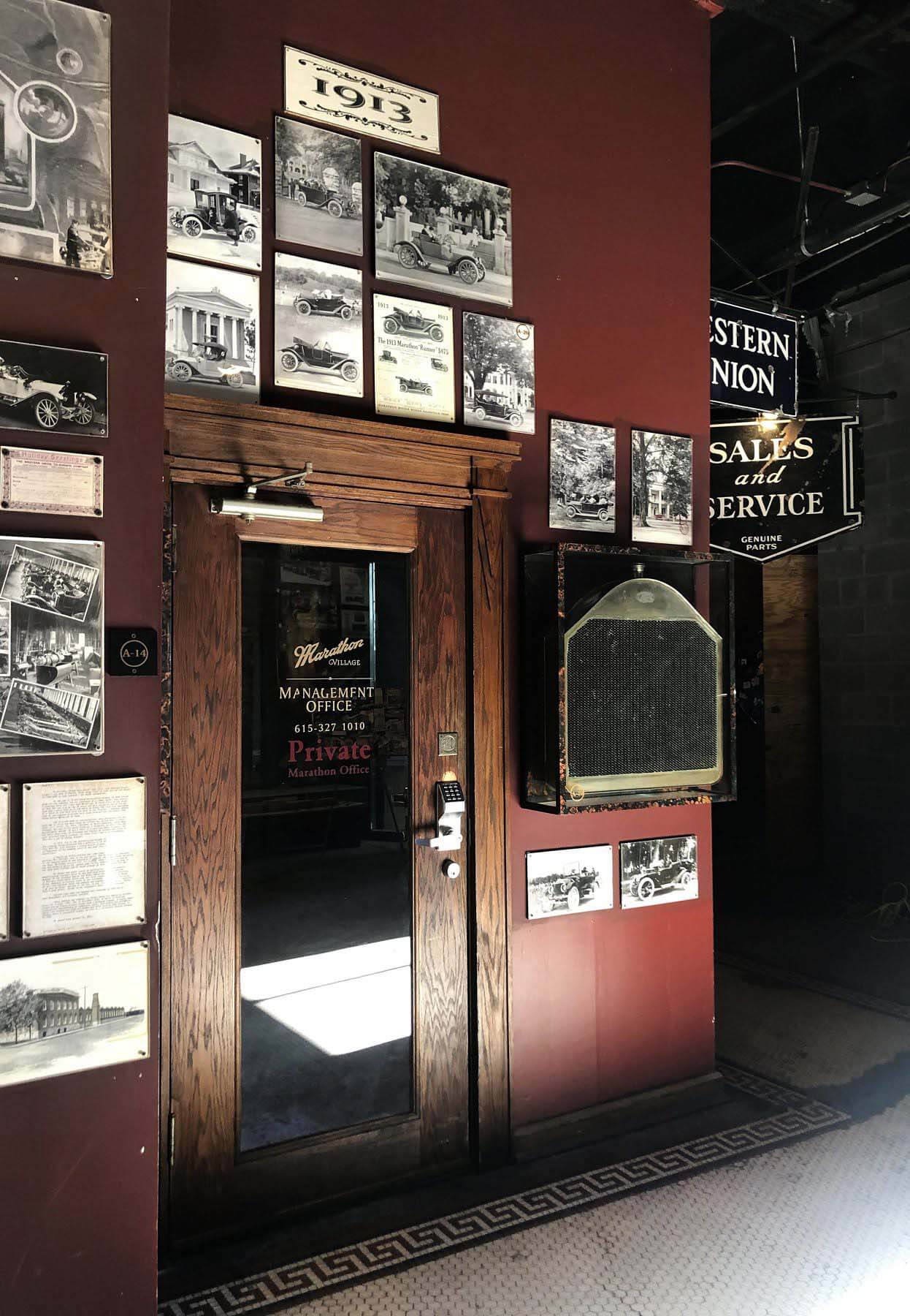 Interior Marathon Motor Works administration office building