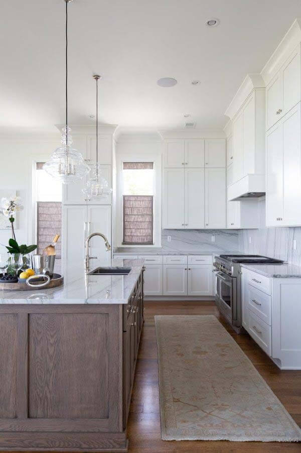 Kitchen island and sink in Memphis home
