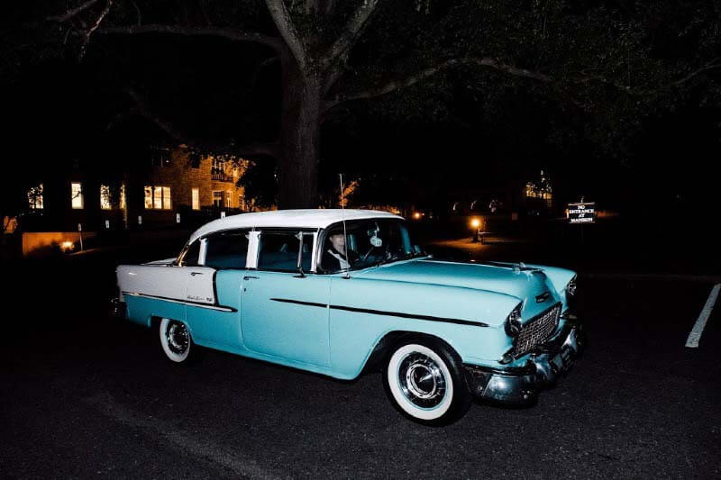 Robin’s-egg blue 1955 Chevy Bel Air