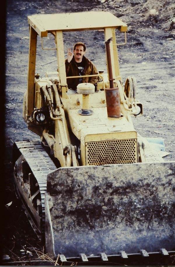 Barry on his bulldozer