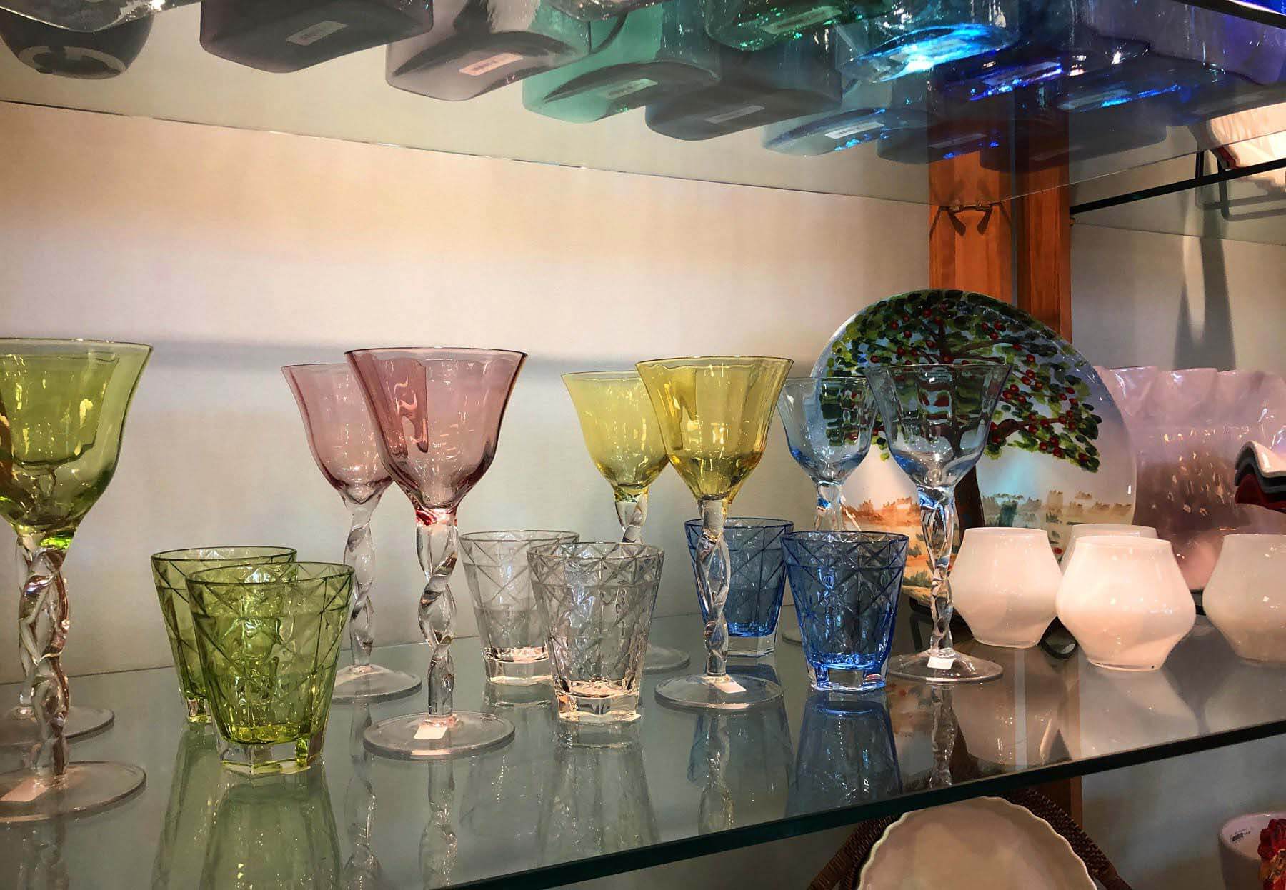 These wine goblets and drinking glasses from Maxi B. will easily elevate a table with flair. Colorful glasses at Maxi b for spring home swap ideas