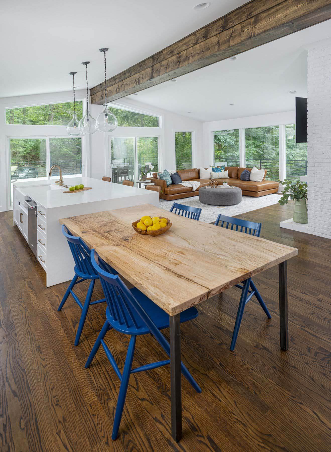 beth haley design project — kitchen and living room