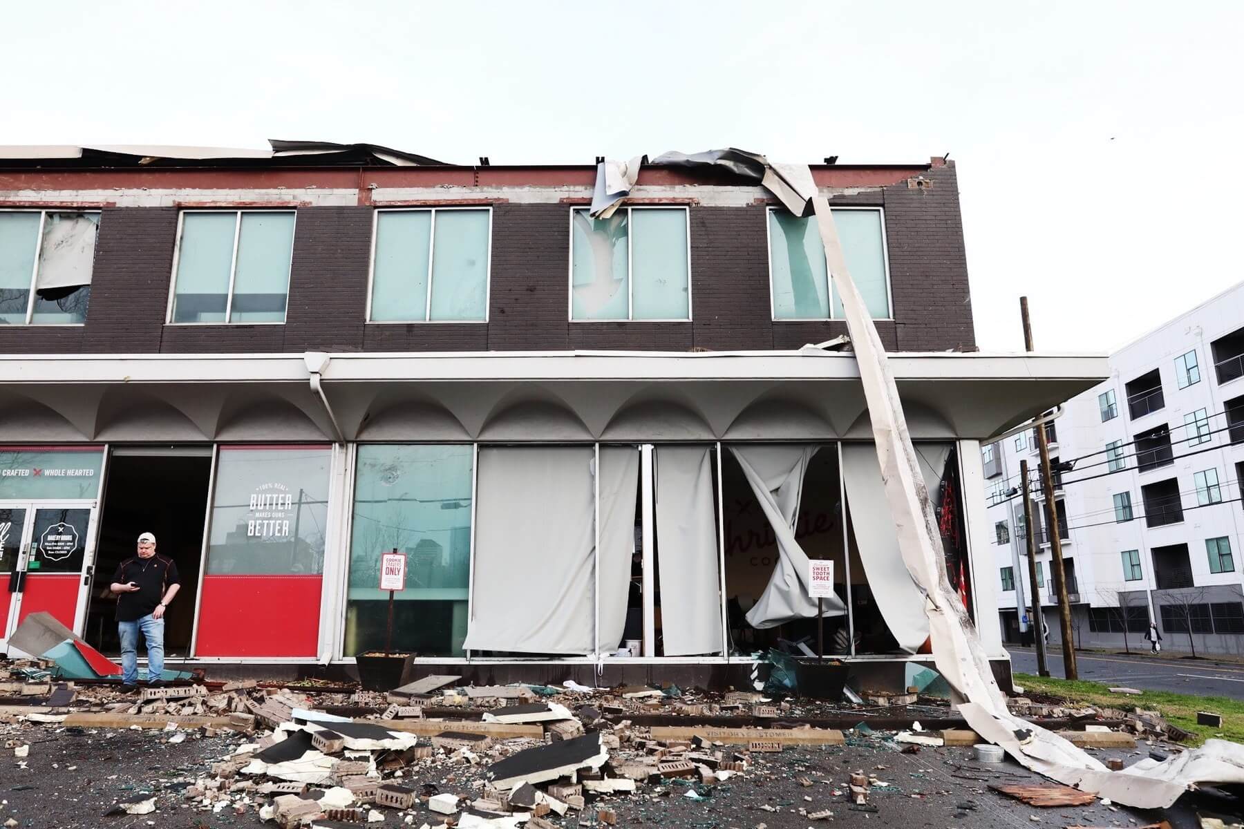 Nashville tornado damage in Germantown