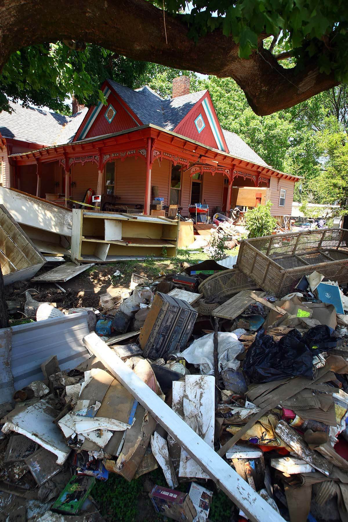 Debris on Antioch Pike in Nashville