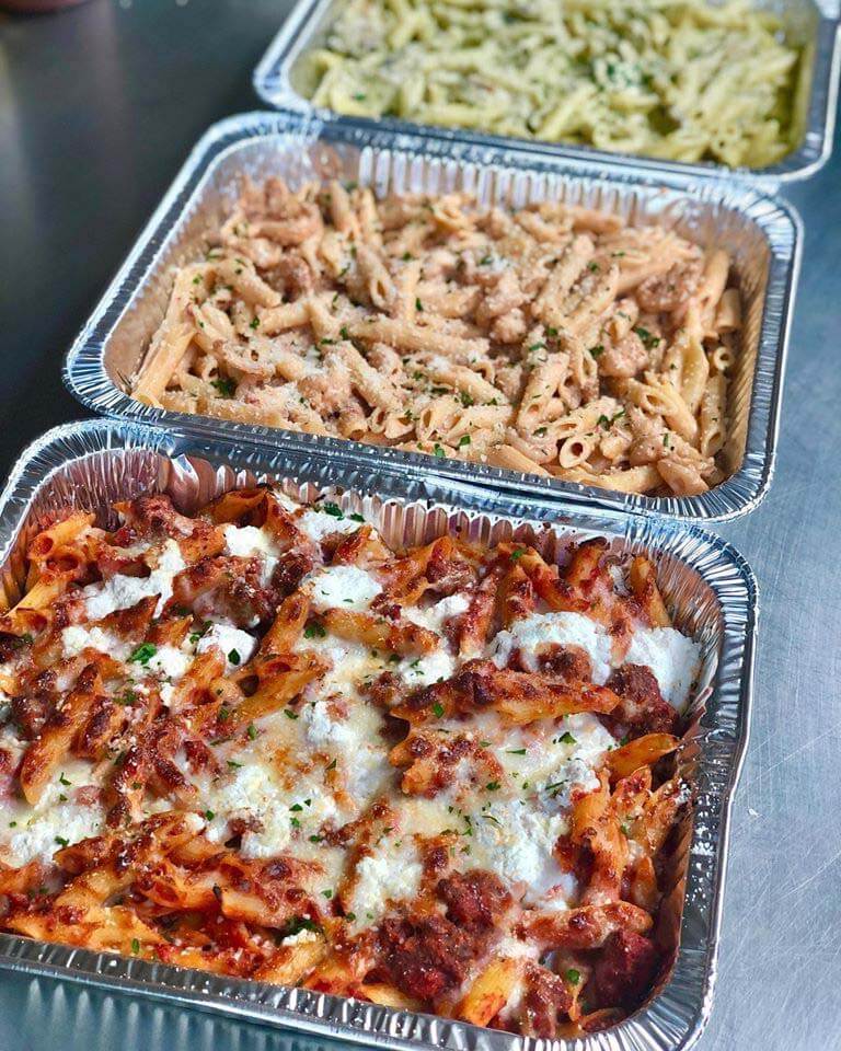 Can we take all three pans? Image: Aldo's Pizza Pies Memphis premade meal from Aldo's Pizza Pies Pasta