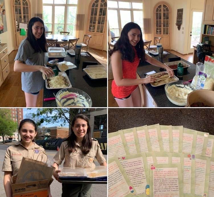 Good things — Michelle Conn daughters delivering food and letters