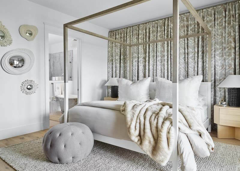 Master bedroom in Galveston beach bungalow