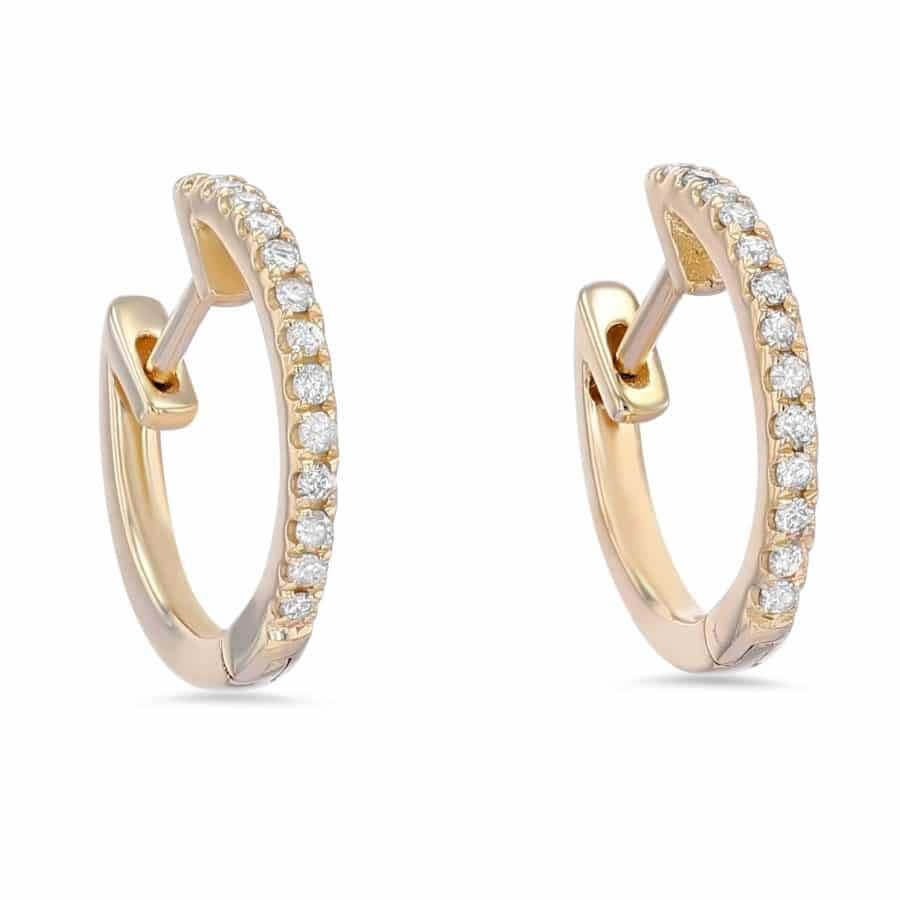 Diamond huggie hoop earrings, $250, from Diamonds Direct | Image: Diamonds Direct Diamond Huggie Hoop Earrings from Diamonds Direct