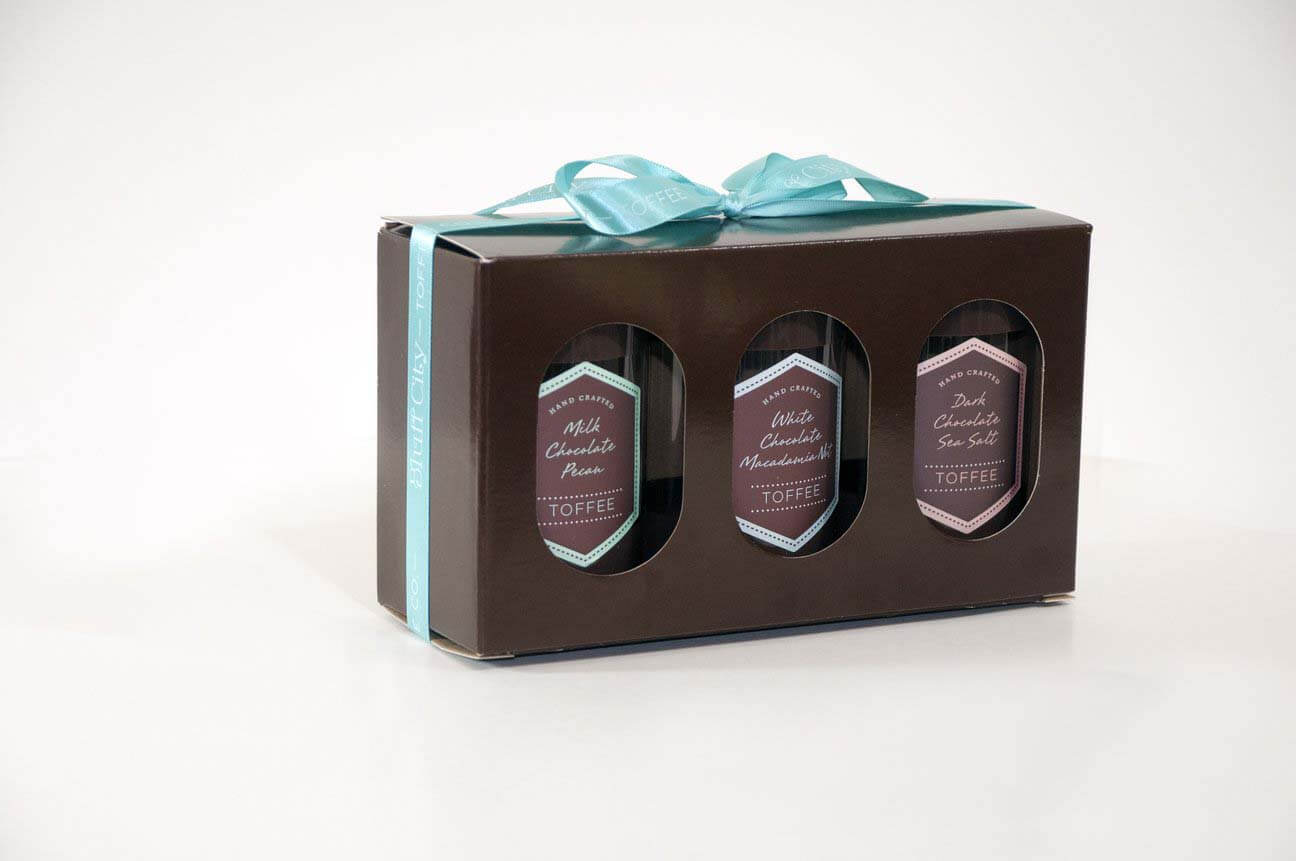Toffee trio, $35, at Bluff City Toffee | Image: Bluff City Toffee Toffee Trio from Bluff City Toffee