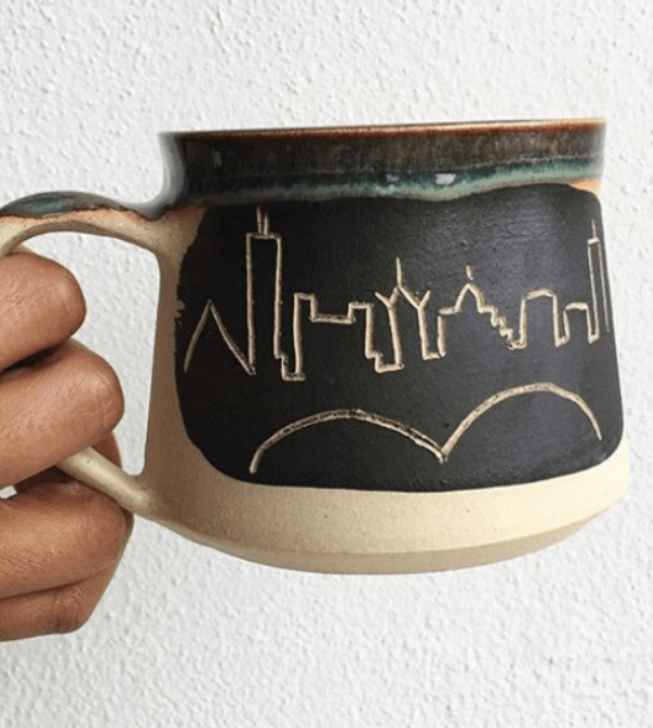 Memphis skyline mug, $42, at Stock & Belle | Image: Stock & Belle Memphis skyline mug