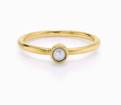 Pearl Sweet Pea ring — jewelry gift for Mother's Day