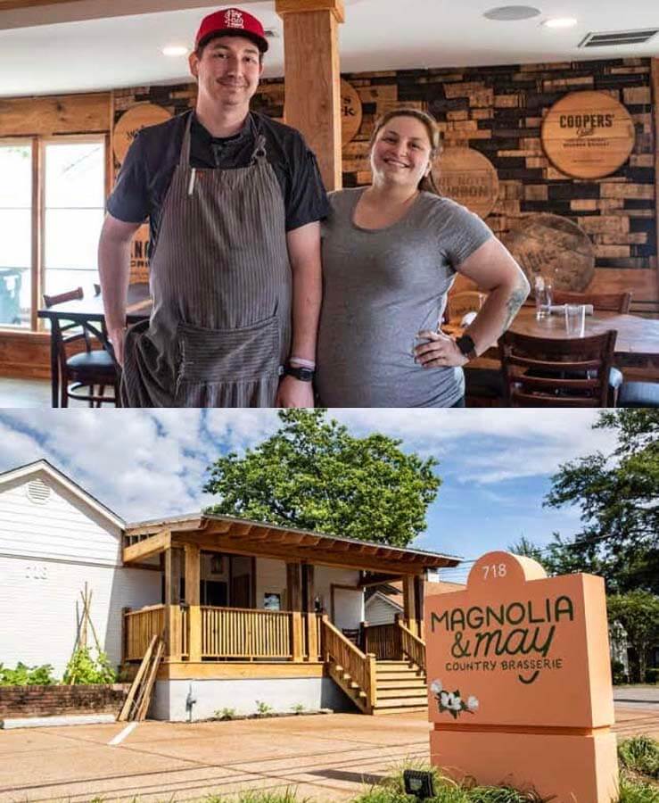 Chip Dunham and wife Amanda of Magnolia & May — a business that opened in the pandemic