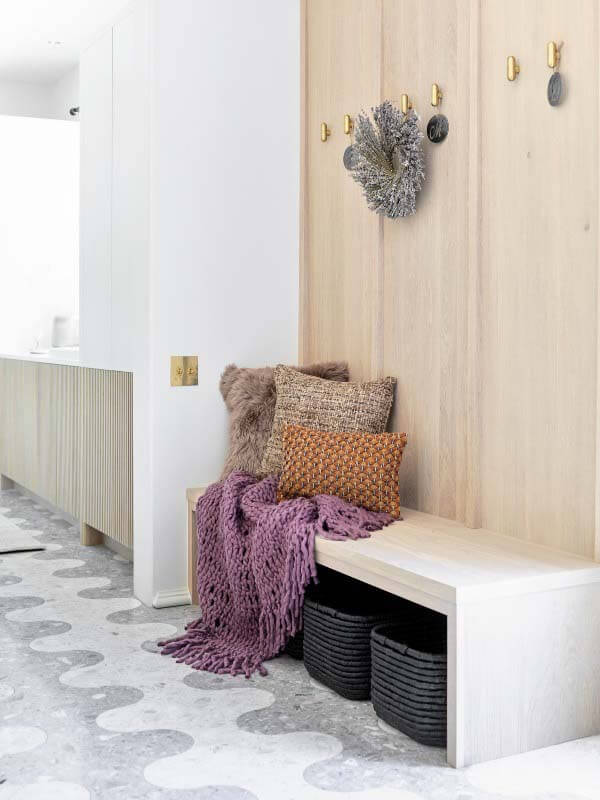 Space by Tara Dennis with built-in mudbench