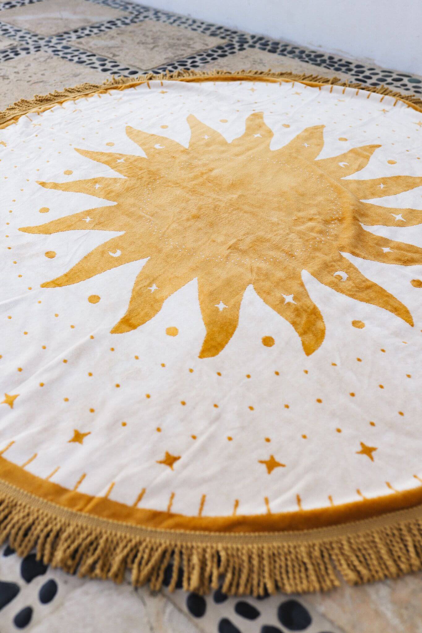 Round towel, $99, at Shelby Jewel | Image: Shelby Jewel Memphis FINDS June: round towel from Shelby Jewel