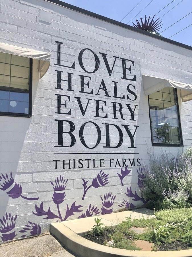 Inspiring Nashville Murals: Love Heals Every Body mural at Thistle Farms