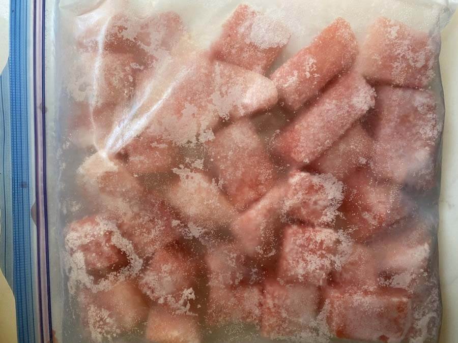 Frozen Best Watermelon Margarita with Mint — photo of the frozen watermelon