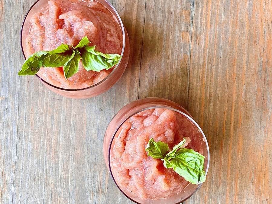 Frozen Best Watermelon Margarita with Mint