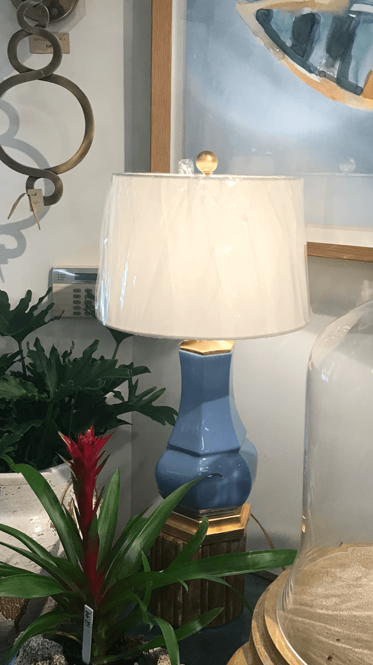 Lamp, $199, at Leaf & Petal | Image: Rachel Burchfield Lamp from Leaf & Petal at Birmingham Botanical Gardens