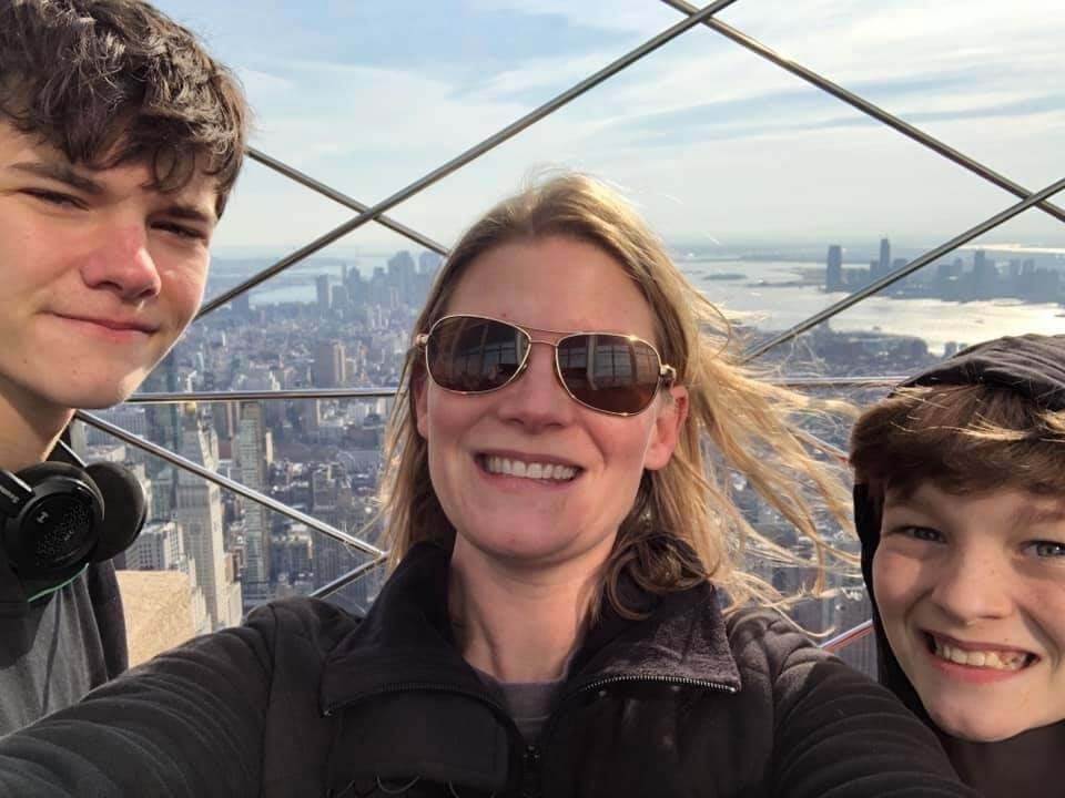 Tricia Herzfeld with her two sons