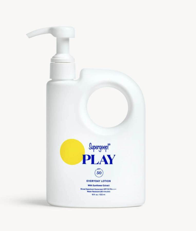 18 oz. of this hot list pick should last you and your family through the rest of the summer! Supergoop Play sunscreen