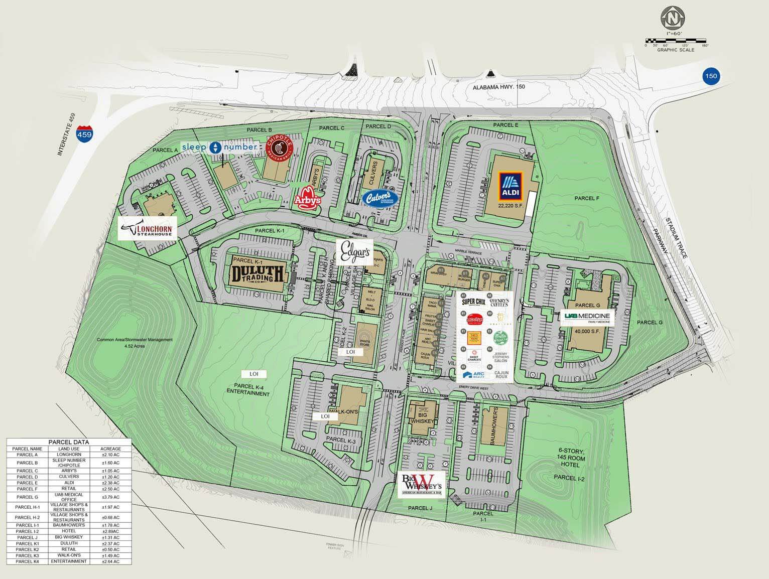 Renderings of Stadium Trace Village and its leasing options by Broad Metro, the project's developers. Image: Broad Metro Rendering of Stadium Trace Village