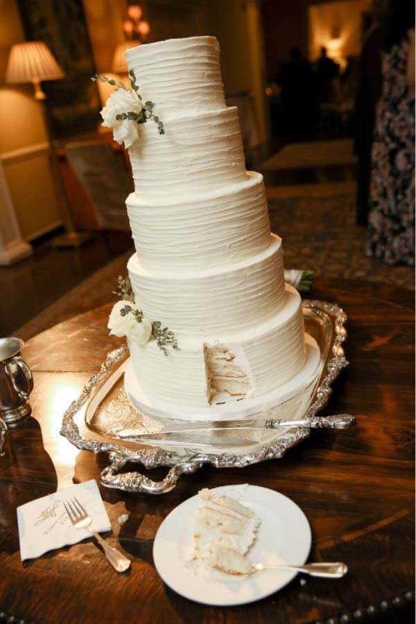 5-tiered wedding cake by Nashville Sweets